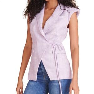 Veronica Beard Geraldine Linens Check Vest